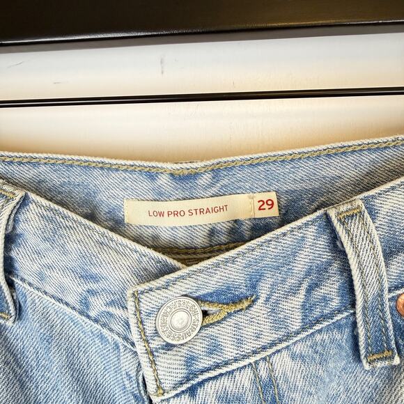 Levi’s Low Pro Straight Jeans 30” 100% Cotton Light Blue A0964 - 29 W29 - Picture 6 of 11